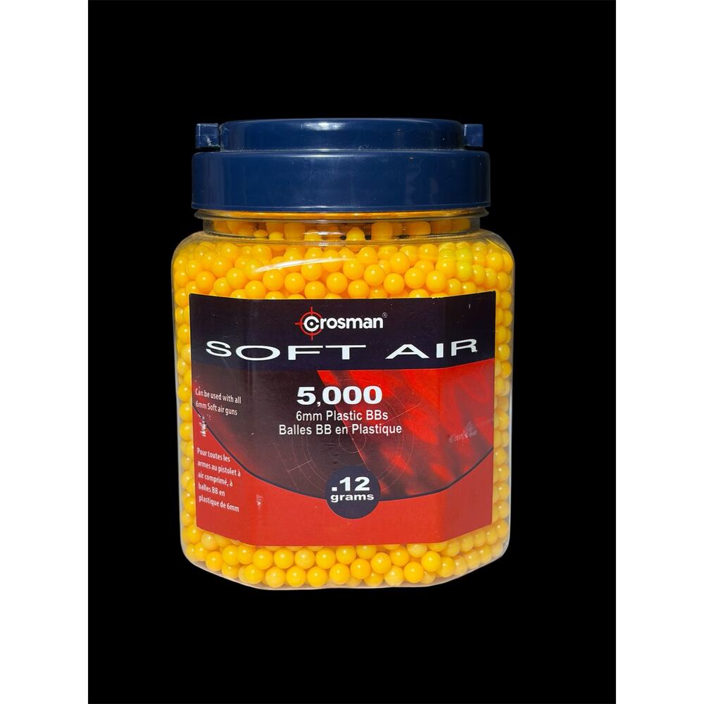 Crosman 6mm Orange Airsoft BBs .12 Grams 5,000ct Partially Used